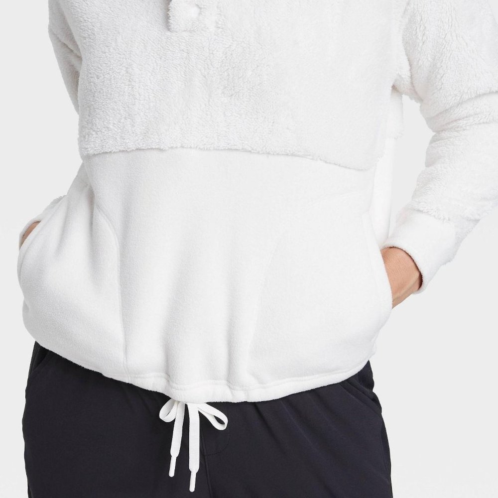 Women's Snap Front Sherpa Pullover Sz S - Picture 3 of 4